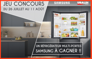 Ubaldi s'associe à Samsung pour vous offrir un réfrigérateur 3 portes Samsung d'une valeur de 1384€.