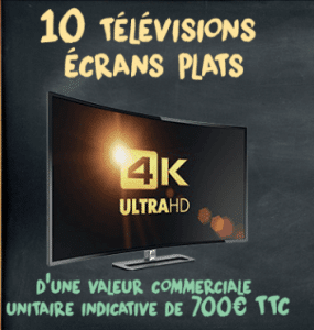 A gagner: 10 x 700€ TV 4K 📺 