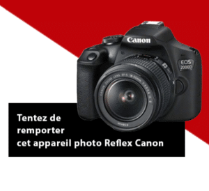 Découvrez le bon plan du jour: 1 reflex numérique Canon à gagner (valeur 399€) 📸