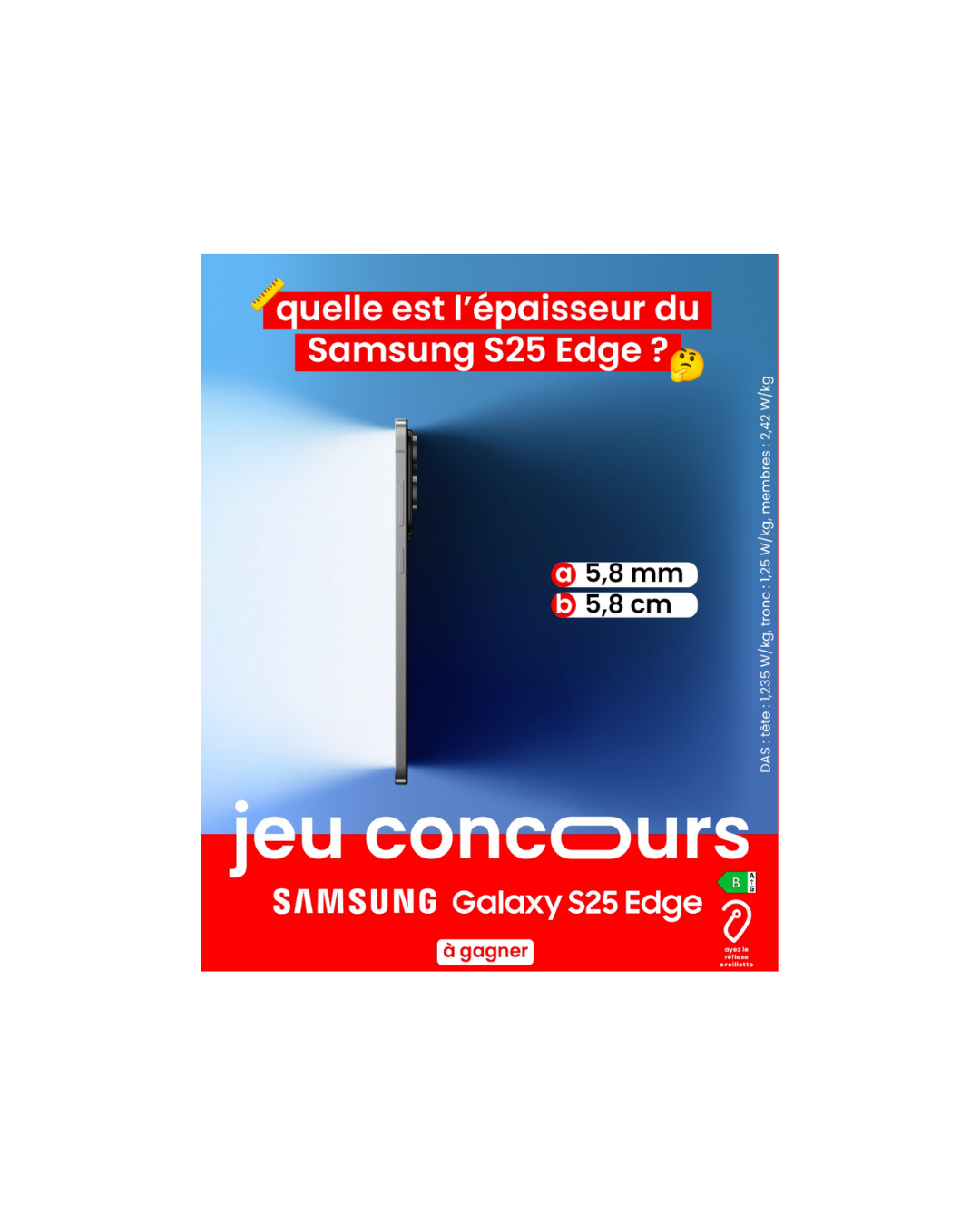 Gagnez le tout nouveau Samsung S25 Edge avec SFR – Un smartphone ultra-fin, un cadeau ultra-classe !