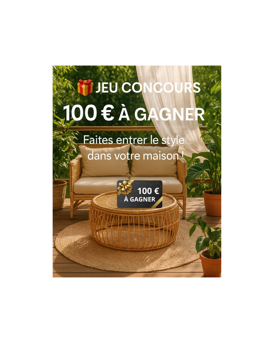 Gagnez 100 € en carte cadeau pour réinventer votre déco !