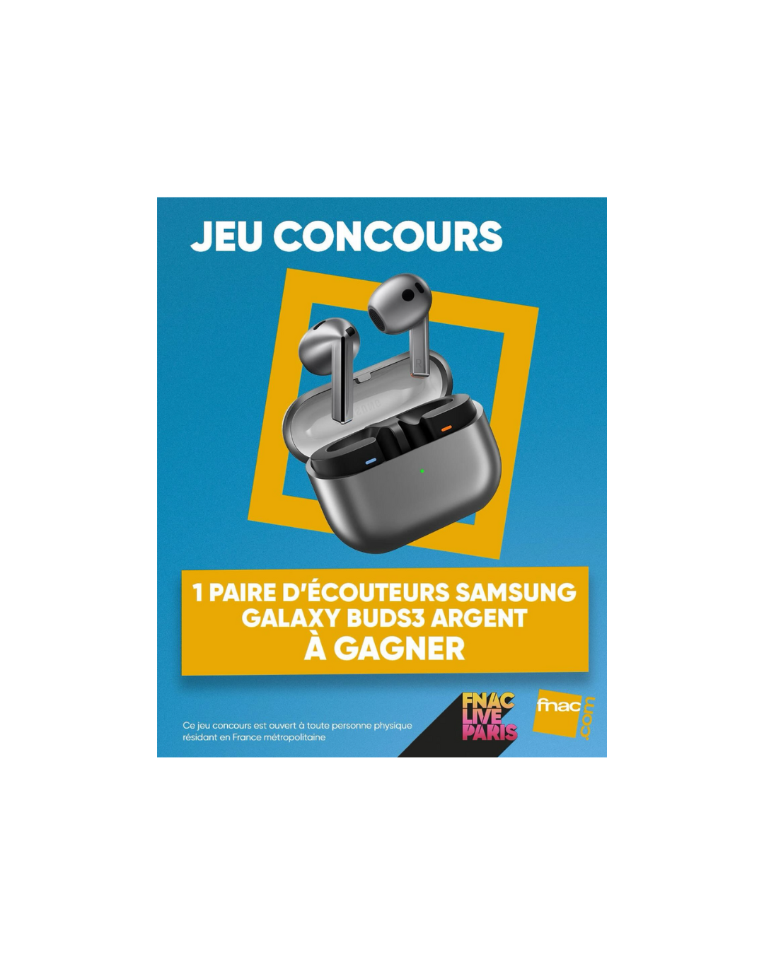 Votre musique partout avec les Galaxy Buds3 à gagner !