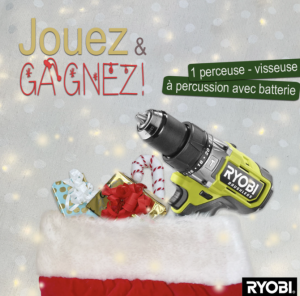 À vous la meilleure perceuse‑visseuse Ryobi grâce à Briconautes