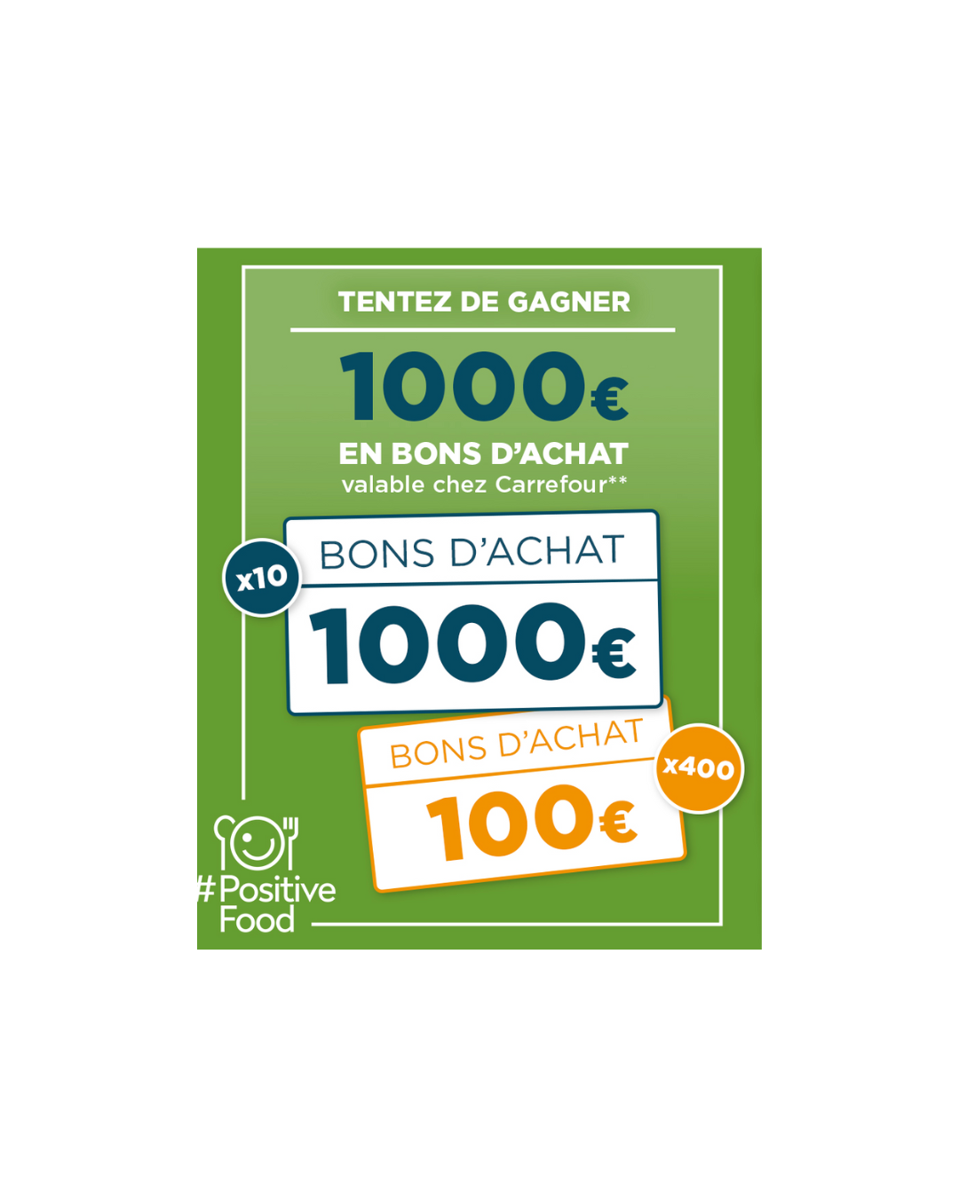 Des fêtes 100% plaisir avec Carrefour : jusqu’à 1000 € de bons d’achat offerts !