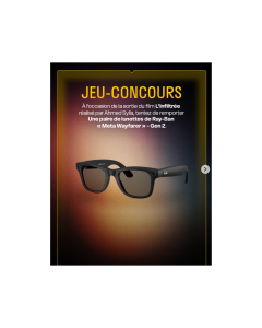 Une paire de lunettes connectées Ray-Ban à portée de main