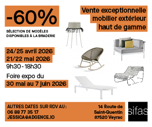 Vente mobilier extérieur à Limoges : les dates 2026