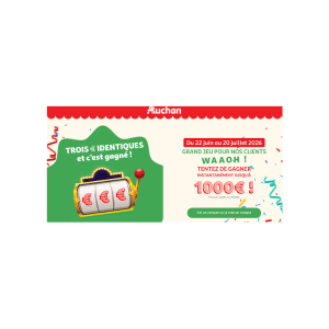 Concours Auchan Fidélité 2026 : plus de 10 000 e-cartes cadeaux — rejouez chaque jour