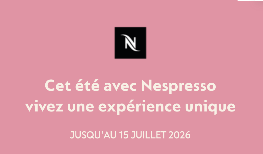 Concours Nespresso juillet 2026 : 3 machines Essenza Mini à 119 € — rejouez chaque jour
